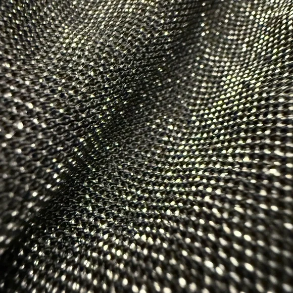 NWT Ramy Brook Pleated Athena Pants Black with Silver Metallic Knit Wide-Leg - Picture 6 of 8